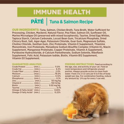 CORE+ Immune Health Tuna & Salmon Natural Grain-Free Pate Wet Cat Food, 2.8-oz can, case of 12