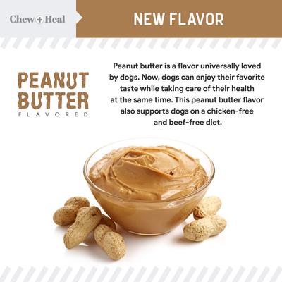 Peanut Butter Omega Skin + Coat Supplement for Dogs, 360 count