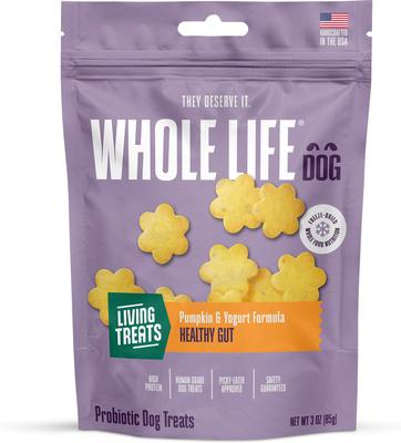 Living Treats Healthy Gut Pumpkin Flavor Freeze-Dried Dog Treats, 3-oz bag