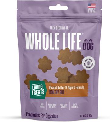 Living Treats Healthy Gut Pumpkin Flavor Freeze-Dried Dog Treats, 3-oz bag
