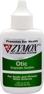 Bundle: Zymox Otic Ear Infection Treatment without Hydrocortisone, 1.25-fl oz bottle + Enzymatic Ear Cleanser for Dogs & Cats, 4-fl oz bottle
