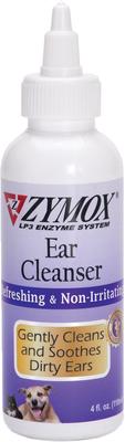 Bundle: Zymox Otic Ear Infection Treatment without Hydrocortisone, 1.25-fl oz bottle + Enzymatic Ear Cleanser for Dogs & Cats, 4-fl oz bottle