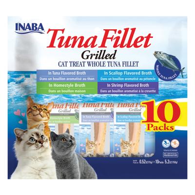 Grilled Tuna Fillet Variety Pack Grain-Free Cat Treats, 10 count