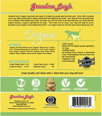 Bundle: Variety Pack - Grandma Lucy's Organic Apple Oven Baked Dog Treats, Cranberry & Lemon Honey Flavors