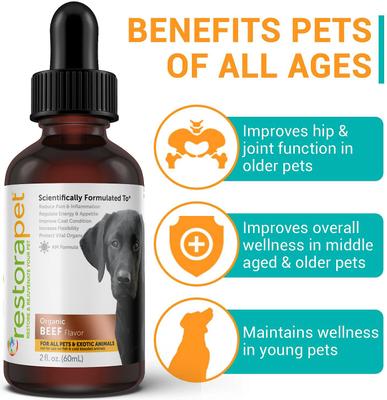 Daily Supplement Organic Beef Flavor Dog & Cat Supplement, 2-fl oz bottle