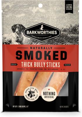 6-in Smoked Bully Sticks Thick Dog Treat, 3 count