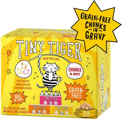 Grain-Free Chunks in Gravy Turkey Recipe Canned Cat Food, 3-oz can, case of 24