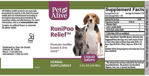 RuniPoo Relief Dog & Cat Supplement, 2-fl oz bottle