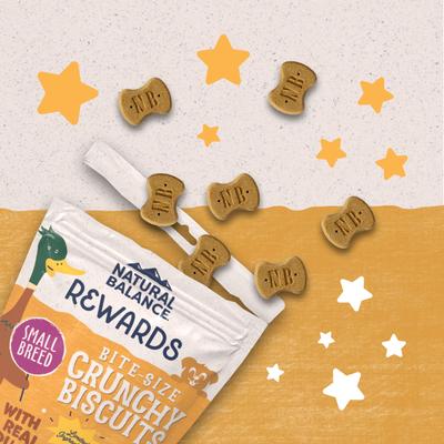 Rewards Small Breed Duck Flavored Crunchy Biscuit Dog Treats, 8-oz bag, bundle of 2
