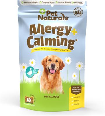 Allergy Plus Calming Duck Flavored Soft Chew Supplement for Dogs, 60 count
