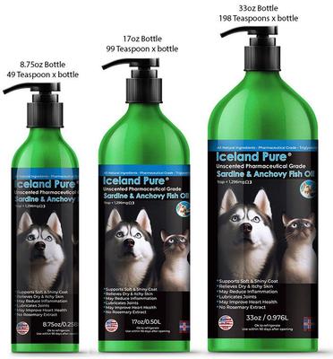 Unscented Pharmaceutical Grade Sardine & Anchovy Oil Liquid Dog & Cat Supplement, 33-fl oz bottle