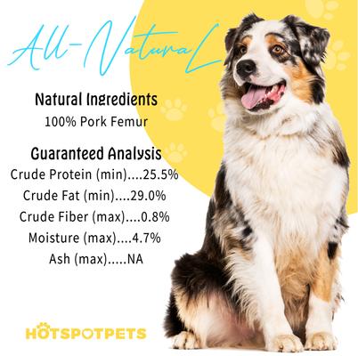 6 to 8-in Pork Femur Dog Chew Treats, Large, 3 count