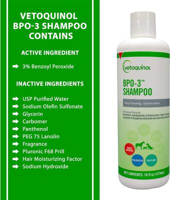 BPO-3 Shampoo for Dogs & Cats, 16-fl oz bottle