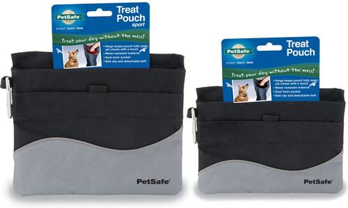 Bundle: PetSafe Mini Treat Pouch, Black & Puppy Chow Healthy Start Salmon Flavor Training Dog Treats