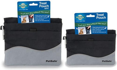 Bundle: PetSafe Mini Treat Pouch, Black & Puppy Chow Healthy Start Salmon Flavor Training Dog Treats