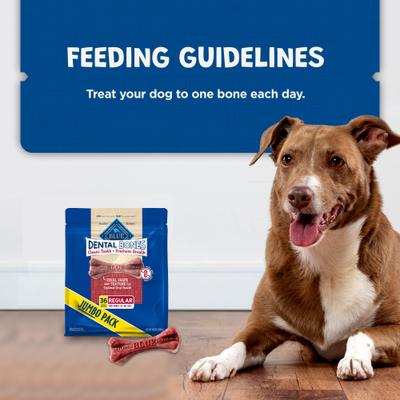 Dental Bones All Natural Rawhide-Free Regular Dental Dog Treats, 27 count