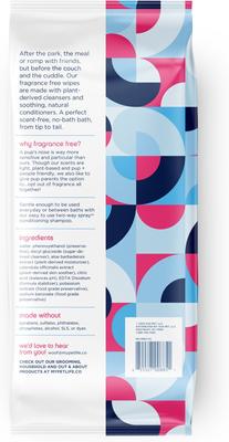 Toallitas húmedas sin fragancia para el cuidado de perros y gatos, 72 unidades