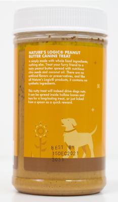 100% Natural Canine Peanut Butter Spread Lickable Dog Treat, 12-oz jar