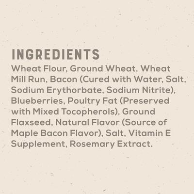 Galletas con sabor a tocino, arce y arándanos para perros, bolsa de 16 oz