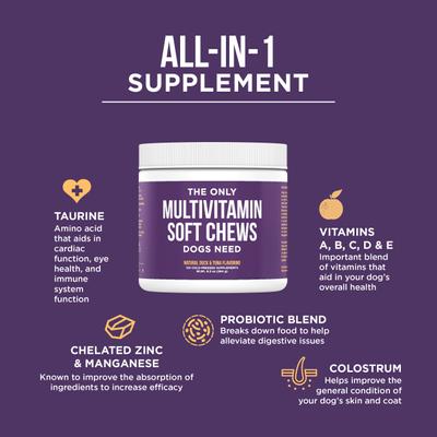 The Only Multivitamin Soft Chews Dogs Need, 120 count