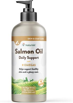 Salmon Oil Plus Omegas Liquid Skin & Coat Supplement for Cats & Dogs, 17-fl oz bottle