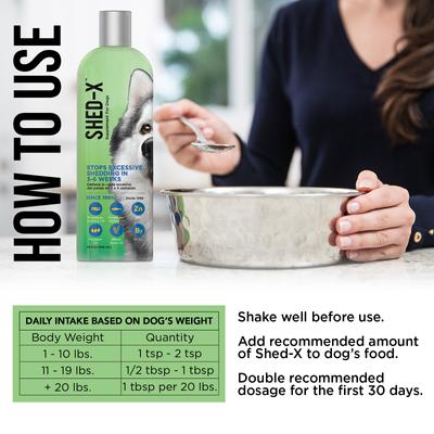 Dermaplex Shed Control Nutritional Supplement for Dogs, 32-fl oz bottle