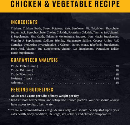 Landmark Chicken & Vegetables Recipe in Broth Grain-Free Canned Cat Food, 3-oz can, case of 24