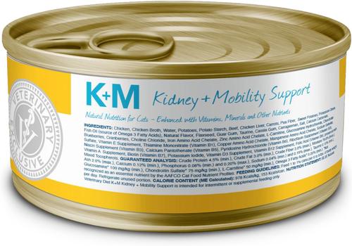 K+M Kidney + Mobility Support Grain-Free Wet Cat Food, 5.5-oz, case of 24