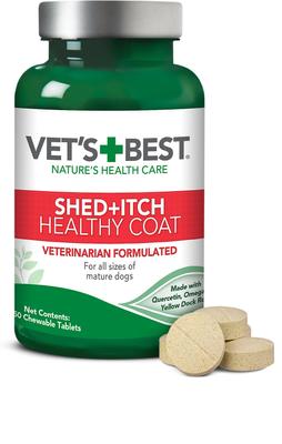 Shed+Itch Healthy Coat Chewable Tablets Skin & Coat Supplement for Dogs, 150 count