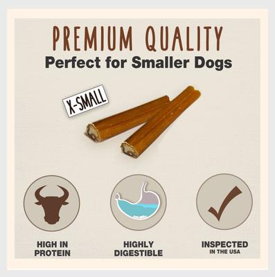 Bully Hide Sticks Dog Chews, X-Small, 8-oz