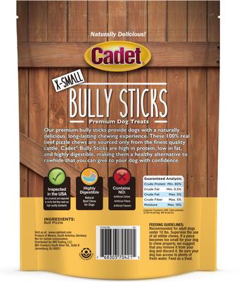 Bully Hide Sticks Dog Chews, X-Small, 8-oz
