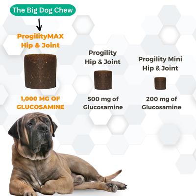 ProgilityMAX Hip & Joint with Eggshell Membrane, Glucosamine & Chondroitin Supplement for Large Dogs, 60 count