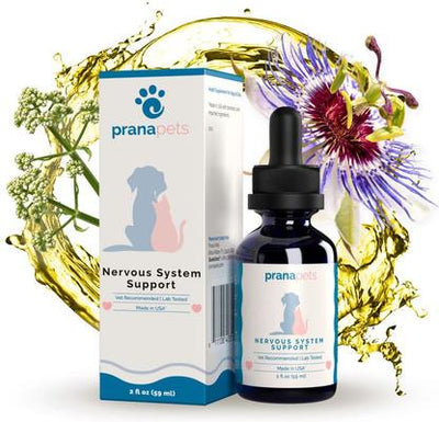 Nervous System Support for Seizures, Muscle Spasms & Anxiety Liquid Supplement for Cats & Dogs, 2-fl oz bottle