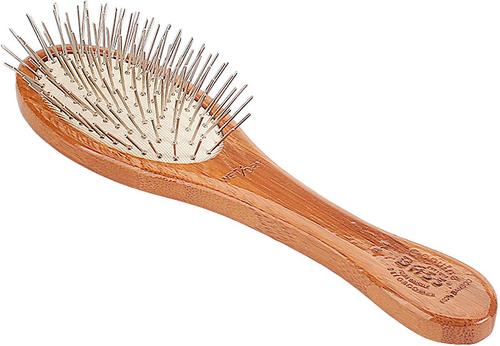 Style & Detangle Dog & Cat Oval Brush, Bamboo-Dark Finish, Small, 2 count