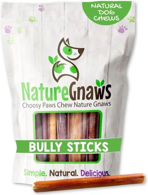 Golosinas masticables para perros Bully Sticks de 5 a 6 pulgadas, tamaño pequeño, 5 unidades