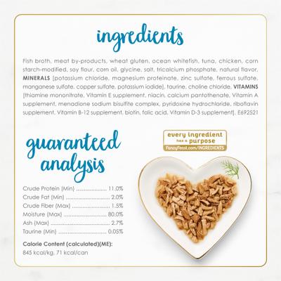 Grilled Ocean Whitefish & Tuna Feast in Gravy Canned Cat Food, 3-oz, case of 24