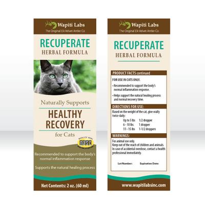 Recuperate Formula for Healthy Recovery Cat Supplement, 2-fl oz bottle