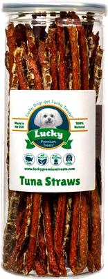 Tuna Jerky Straws Dog & Cat Treats, 7-oz jar