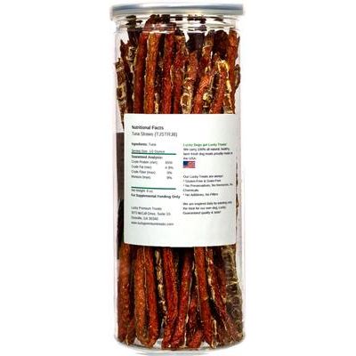 Pajitas de atún para perros y gatos, premios para perros y gatos, frasco de 7 oz