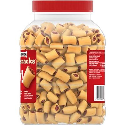 Paquete: Snacks Milk-Bone Mini con sabor a carne, pollo y tocino + premios para perros MaroSnacksReal Bone Marrow