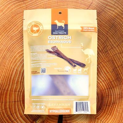 Crunchy Ostrich Esophagus Cuts Dog Treats, 3 count