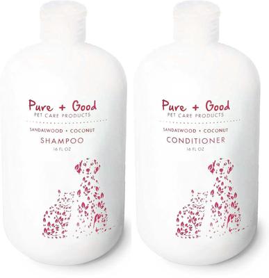Sandalwood + Coconut Dog & Cat Shampoo & Conditioner Set, 16-fl oz bottle
