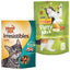 Bundle: Meow Mix Irresistibles Soft Salmon + Friskies Party Mix Morning Munch Crunch Flavor Crunchy Cat Treats