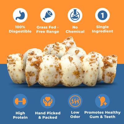 5 to 6-in Beef Cheek Rolls Bully Dusted Dog treats, 4 count