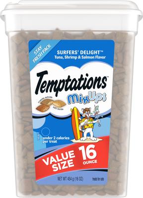 Bundle: Temptations MixUps Surfers' Delight Flavor + Classic Tasty Chicken Flavor Cat Treats