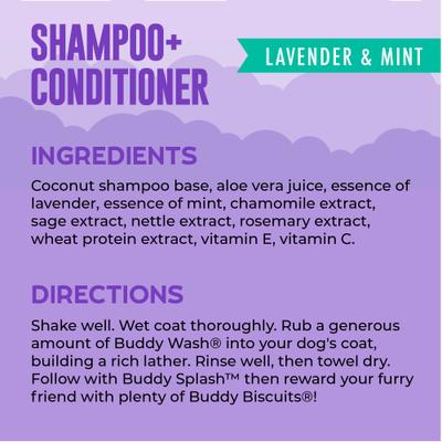 Original Lavender & Mint Dog Shampoo & Conditioner, 16-fl oz bottle, bundle of 2
