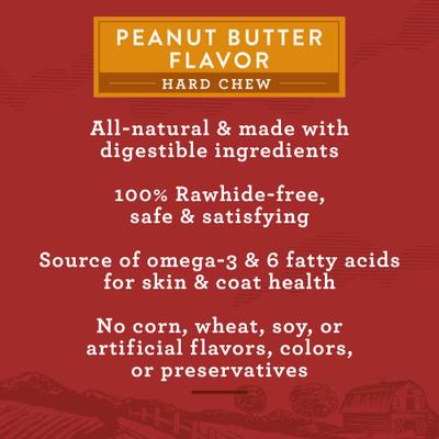 Golosinas Hearty Bones con sabor a mantequilla de maní, bolsa de 16 oz