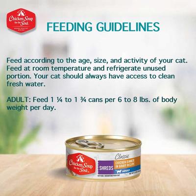 Chicken Dinner in Gravy Recipe Shreds Wet Cat Food, 5.5-oz can, case of 12