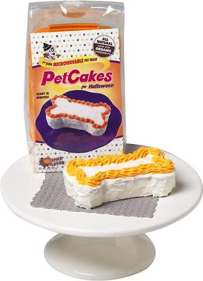 Carob Flavor Microwavable Halloween Cake Mix Kit with Bone Shaped Dog Treat Pan, 6-oz bag