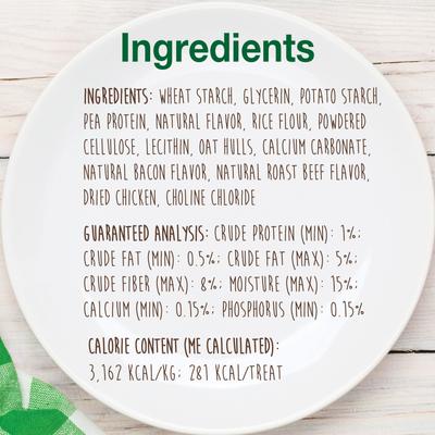 Golosinas masticables para perros de tocino de larga duración totalmente naturales de Healthy Edibles, tamaño mediano, 1 unidad